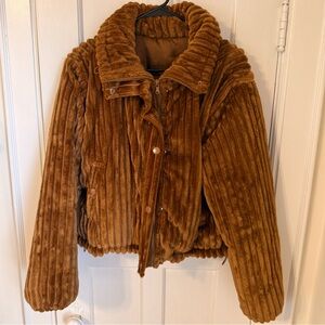 Brown Corduroy Women's Jacket